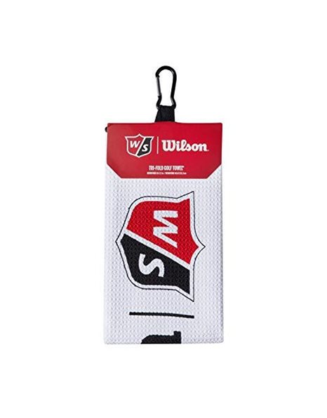 Wilson Staff Unisex Golf-Towel, Triple Folded, TRI FOLD, Microfibre, White, One size fits all, WGA9000101