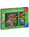 Ravensburger Minecraft Biomes Jigsaw Puzzles for Kids Age 5 Years Up - 3x 49 Pieces