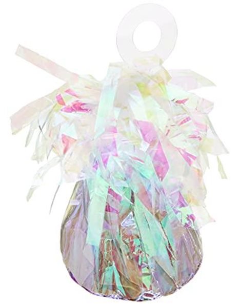 amscan 991365-15 - Fringed Foil Balloon Weight - 170 g, Iridescent, One Size