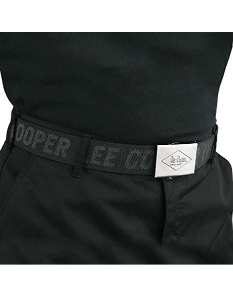 Lee Cooper LCBELT613 Mens Canvas Webbing Work Safety Pant Belt, Black, One Size