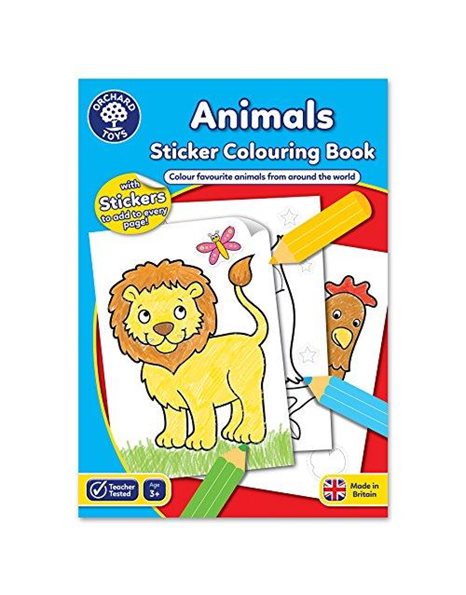 Orchard Toys Animals Colouring and Activity Book, Educational Activity Book for Preschoolers, For Kids Age 3+ , Ideal for Parties
