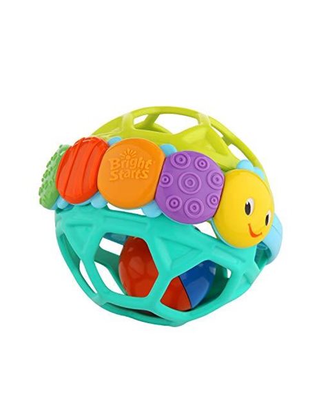 Bright Starts Flexi Ball Caterpillar Rattle Toy, Newborn and up