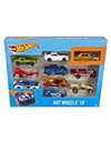 Hot Wheels Toy Cars & Trucks in 1:64 Scale, Set of 10, Multipack of Die-Cast Race or Police Cars, Hot Rods, Firetrucks or Vans (Styles May Vary), 54886