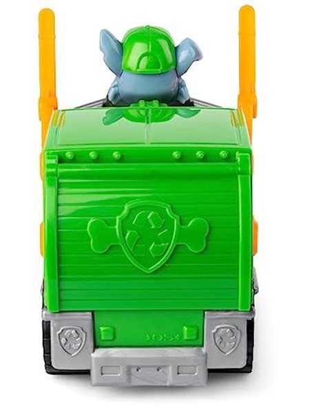 Paw Patrol, Rocky’s Recycling Truck Vehicle with Collectible Figure, for Kids Aged 3 Years and Over