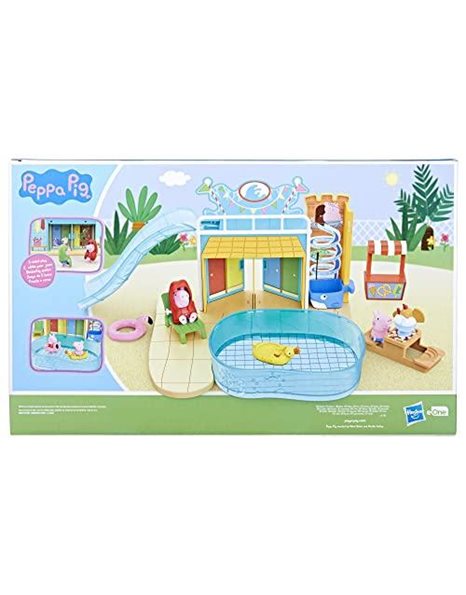 Peppa Pig Toys Peppas Waterpark Playset with 15 Pieces Including 2 Figures, Kids Toys