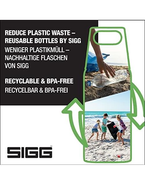 SIGG - Stainless Steel Water Bottle - Shield ONE Glacier - Suitable For Carbonated Beverages - Leakproof - Lightweight - BPA Free - Glacier - 0.75 L