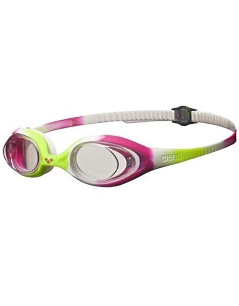Arena Spider JR Childs Swimming Goggles, Childrens, arena Kinder-Schwimmbrille Spider JR, Lime/Fuchsia/White Clear, One Size