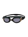 Zoggs Predator Flex Goggle, UV Protection Swim Goggles,Black/Gold/Titanium, small