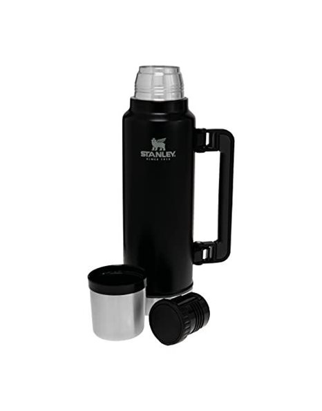 Stanley Classic Legendary Thermos Flask 1.4L - Keeps Hot or Cold for 40 Hours - BPA-free Thermal Flask - Stainless Steel Leakproof Coffee Flask - Flask for Hot Drink - Dishwasher Safe - Matte Black