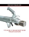 MASTER LOCK Heavy Duty Trailer Lock, Universal Hitch Lock, Aluminium, Outdoor, 60 x 135 x 90 mm
