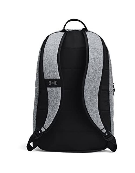 Under Armour Unisex Halftime Backpack, Grey, OSFA One Size, Pitch Gray Medium Heather / Black / Black (012)