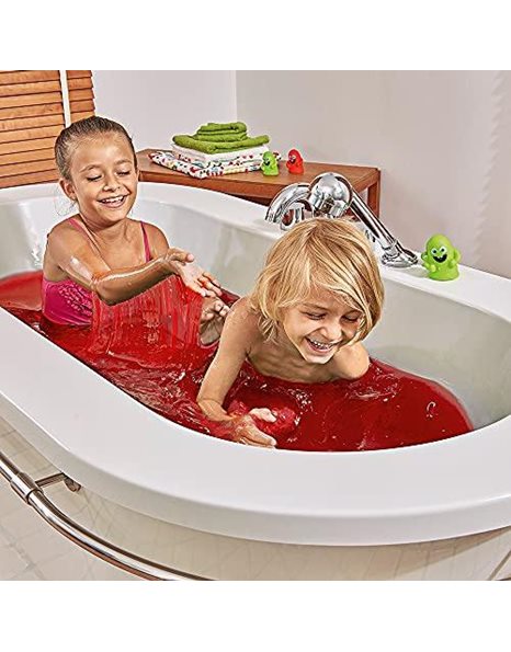 Slime Baff Red from Zimpli Kids, 1 Bath or 4 Play Uses, Magically turns water into gooey, colourful slime, Educational Stress Relief Slime Toy for Girls & Boys, Childrens DIY Slime Kit