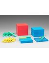 WISSNER active learning 039577.000 Base Ten Set,for ages up from 3 years, 121 Parts, in a Cardboard Box with Guide, RE-Plastic°, Multicolor, Medium