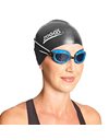 Zoggs Predator Adult Swimming Goggles, UV protection swim goggles, Pulley Adjust Comfort Goggles Straps, Fog Free Swim Goggle Lenses, Zoggs Goggles Adults Ultra Fit, Smoke Tinted, Blue/Black, Small