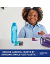Sistema Twist n Sip Squeeze Sports Water Bottles | Leakproof Water Bottles | 460 ml | BPA-Free | Recyclable with TerraCycle® | Pink | 4 Count