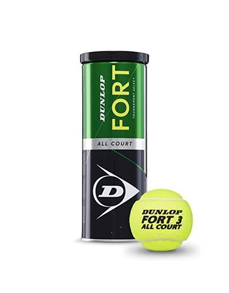 Dunlop Tennis Ball Fort All Court TS - for Clay, Hard Court and Grass (1 x 3 Tin)