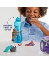 Sistema Twist n Sip Squeeze Sports Water Bottles | Leakproof Water Bottles | 460 ml | BPA-Free | Recyclable with TerraCycle® | Blue | 4 Count