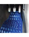 JVL Titan Car Mat Set Metallic 4-Piece Set with Rubber Backing, Blue