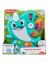 Fisher-Price Linkimals Musical Learning Toy for Toddlers with Interactive Lights Music and Educational Games, Learning Narwhal, UK English Version, HRC55