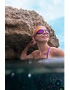 Zoggs Predator Titanium flex Goggles, UV Protection Swim Goggles, Quick Adjust Swim Goggle Straps, Fog Free Adult Swim Goggle Lenses, Goggle, Ultra Fit, Grey/Black/Mirrored Pink - Regular Fit