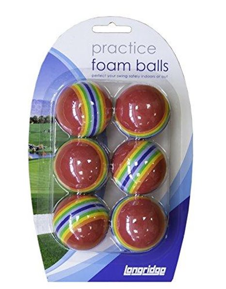 Longridge Foam Practice Golf Balls (Pack of 6 Balls)