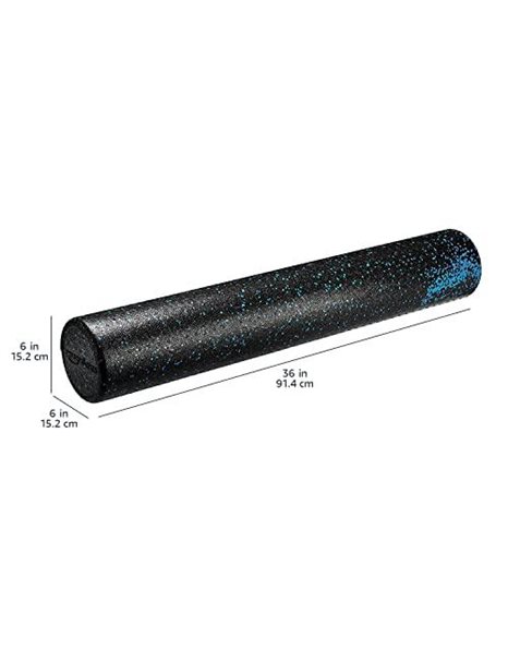 Amazon Basics High-Density Blue Speckled Round Foam Roller - 90 cm