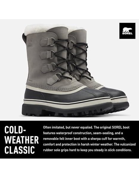 Sorel Caribou Womens Waterproof Snow Boots, Grey (Shale x Stone), 3 UK