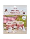 Ginger Ray Customisable Farm Themed Birthday Barn Party Box Including Sticker Sheets & Animal Characters