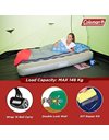 Coleman Airbed Comfort Bed Single, Camping Mat, Flocked Air Bed, Inflatable Air Mattress, Blow Up Bed, 188 x 82 x 22 cm,Green