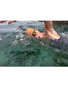 Zoggs Predator Flex Titanium Goggles, UV Protection Swim Goggles, Quick Adjust Swim Goggle Straps, Fog Free Adult Swim Goggle Lenses, Adults 3D Flex Ultra Fit, Grey/Black/Mirrored Orange - Smaller Fit