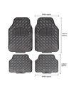 JVL Carbon metallic checker plate look sports car mat set
