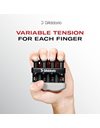 D’Addario Varigrip Hand Exerciser–Improve Dexterity and Strength in Fingers, Hands, Forearms- Adjust Tension Per Finger– Simulated Strings Help Develop Calluses- Comfortable Conditioning