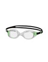 Speedo Adult Unisex Futura Classic Swimming Goggles, Comfortable, Adjustable Fit, Anti-Fog Lenses, Green/Clear, One Size