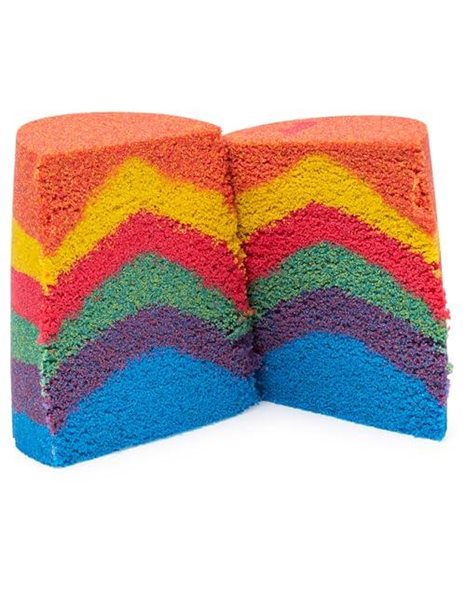 Kinetic Sand, Rainbow Mix Set with 3 Colours of Kinetic Sand (382g) and 6 Tools, for Kids Aged 3 and Up