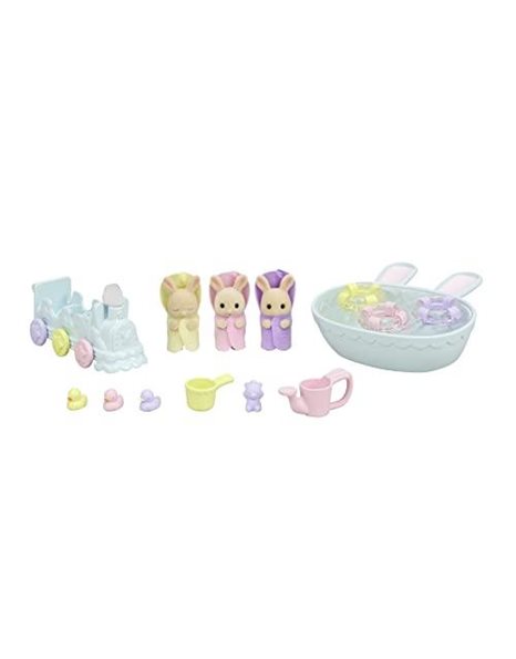 Sylvanian Families 5707 Triplets Baby Bathtime Set - Dollhouse Playsets