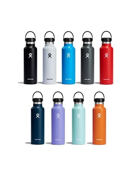 HYDRO FLASK - Water Bottle 621 ml (21 oz) - Vacuum Insulated Stainless Steel Water Bottle with Leak Proof Flex Cap and Powder Coat - BPA-Free - Standard Mouth - Goji