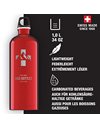 SIGG - Aluminium Water Bottle - Traveller Red mountain - Climate Neutral Certified - Suitable For Carbonated Beverages - Leakproof - Lightweight - BPA Free - Red mountain - 1 L