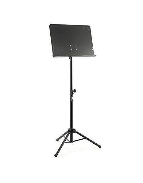 TIGER MUS14-BK Orchestral Sheet Music Stand Telescopic Orchestras, Schools, Singers and Solo Musicians Lip height 62-102cm Black