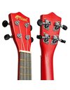 TIGER UKEKIT-RD Soprano Ukulele for Beginners includes Gig Bag, Felt Pick, Spare Set of Strings Now Equipped with Aquila Strings - Red