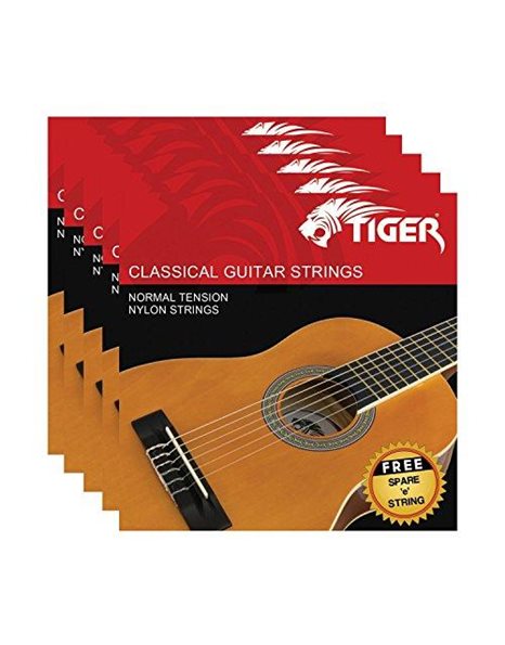 TIGER CGS-5-NY Classical Guitar Strings - Pack of 5 Sets