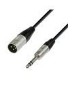 Adam Hall 4 Star Series 0.3m Rean XLR Male to 6.3mm Jack Stereo Microphone Cable