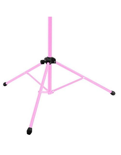 TIGER MUS56-PK | Easy Folding Sheet Music Stand with Bag | Portable Folding Music Stand | Pink
