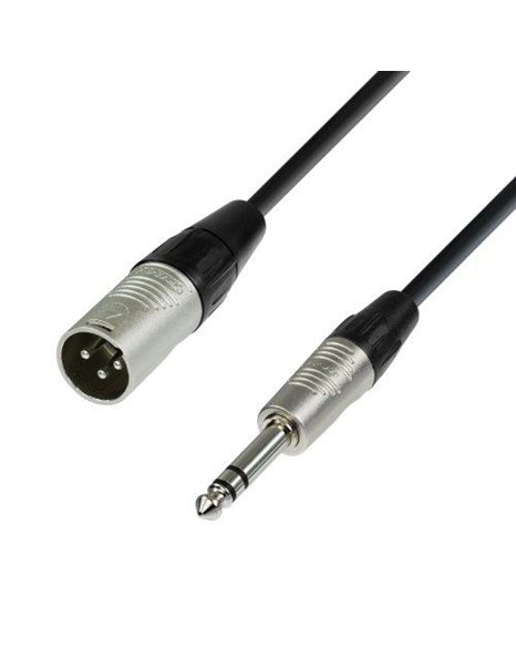 Adam Hall 4 Star Series 10m Rean XLR Male to 6.3mm Jack Stereo Microphone Cable