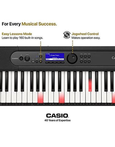 Casio LK-S450 Electronic Keyboard with Touch Sensitive, Lighted Keys,Black