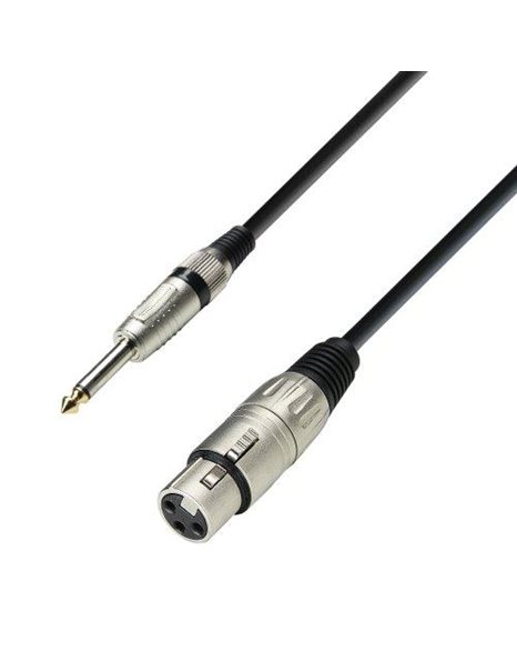 Adam Hall 3 Star Series 10m XLR Female to 6.3mm Jack Mono Microphone Cable