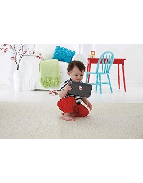 Fisher-Price Pretend Tablet Toddler Learning Toy with Lights Music and Smart Stages Educational Content, Gray, Laugh & Learn UK English Version, CDG33