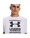 Under Armour UA GL Foundation Short Sleeve Tee, Super Soft Mens T Shirt for Training and Fitness, Fast-Drying Mens T Shirt with Graphic Men, White / Black, L