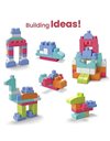 MEGA BLOKS Big Building Bag building set with 60 big and colorful building blocks, and 1 storage bag, toy gift set for ages 1 and up, DCH54