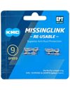 KMC 9 Speed EPT MissingLink, Dark Silver, Pack of 2
