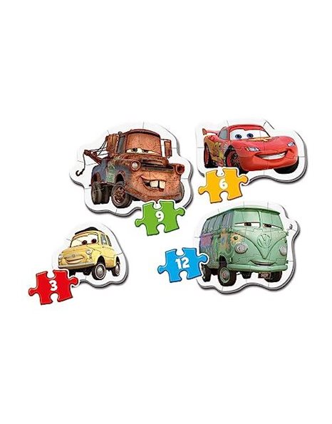 Clementoni 20804.3 Cars The Movie Disney Clementoni-20804-My First puzzle-Cars-3-6-9-12 Pieces, Multicolor, 6 (EU)